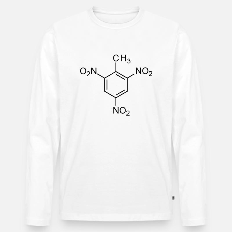 TNT Molekül - Männer Premium Bio Langarmshirt - Weiß