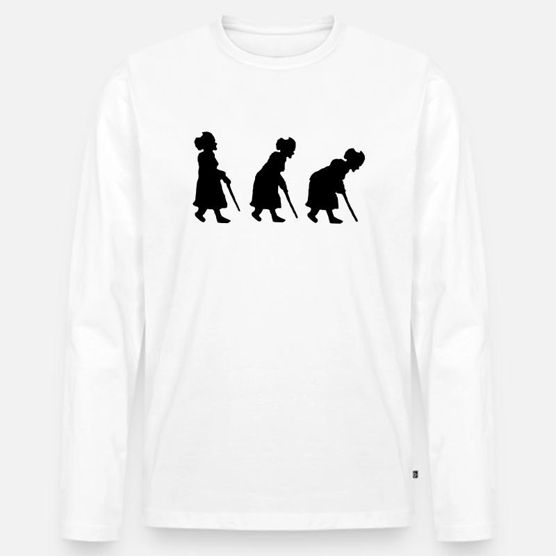 oma re-evolution - Männer Premium Bio Langarmshirt - Weiß