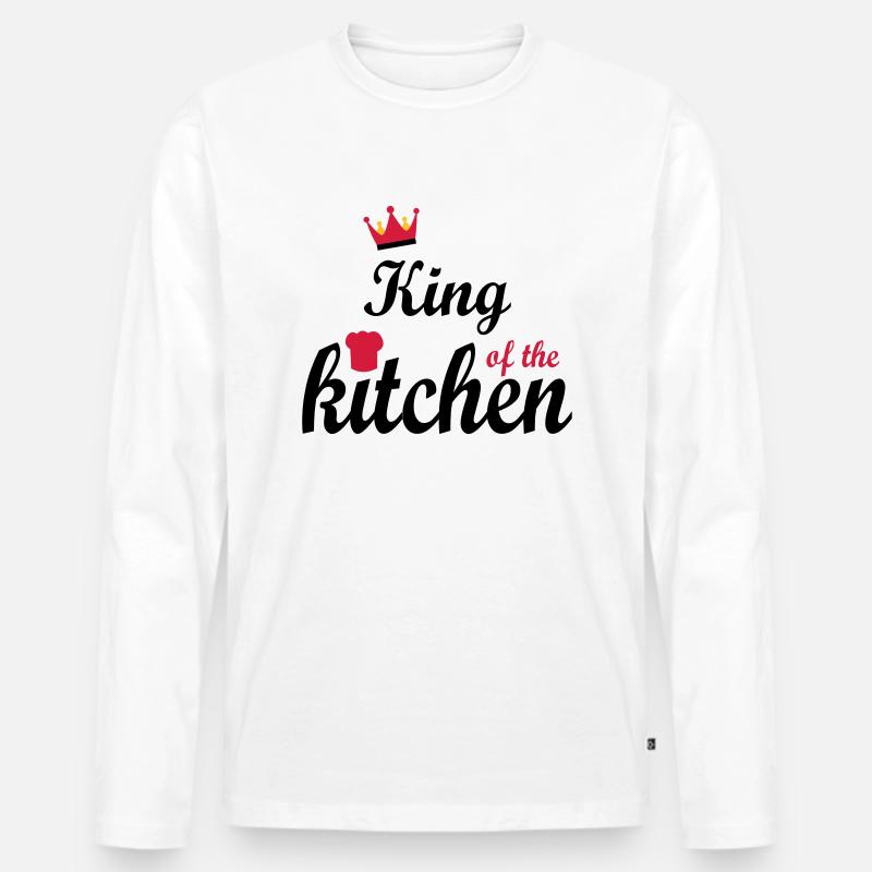 kochen - Männer Premium Bio Langarmshirt - Weiß
