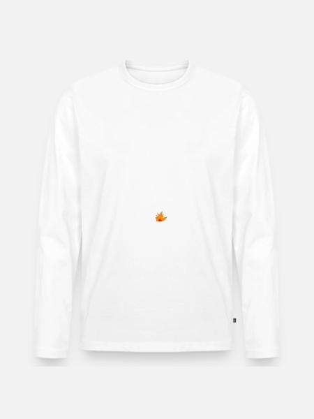 Lustiger Spruch T-Shirt Witzig als Geschenk - Männer Premium Bio Langarmshirt - Weiß