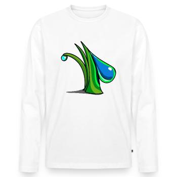 Plant / environment and eco - Men's Premium Organic Long Sleeve Shirt - white - Front - Nico (187cm)