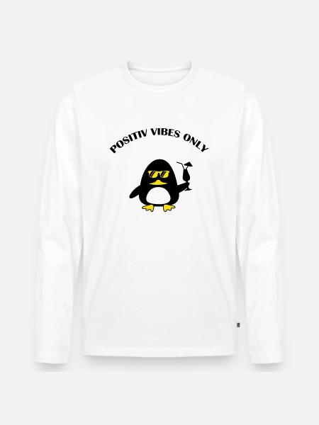 Beach Duck - Men's Premium Organic Long Sleeve Shirt - white