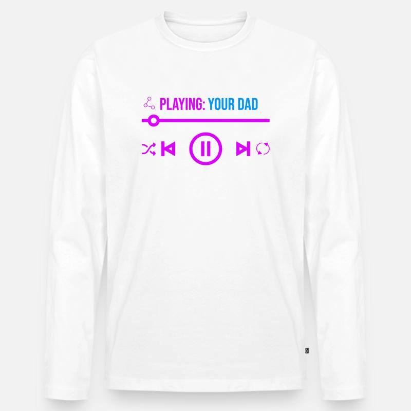 Deinen Vater spielen - Männer Premium Bio Langarmshirt - Weiß