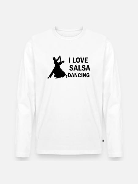 Dancing Dance Music - Männer Premium Bio Langarmshirt - Weiß
