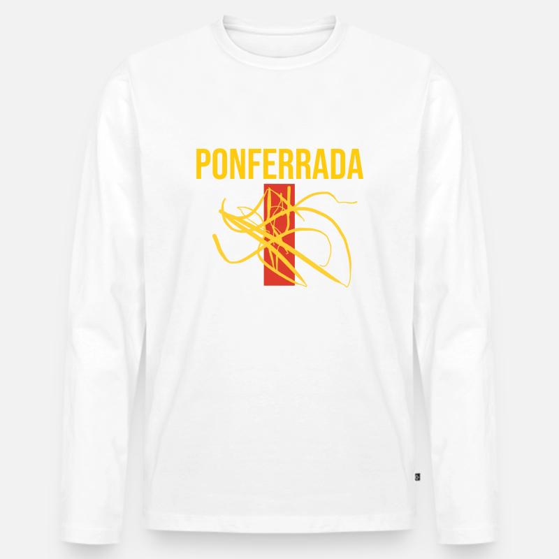 Ponferrada Souvenir Ponferrada - Männer Premium Bio Langarmshirt - Weiß