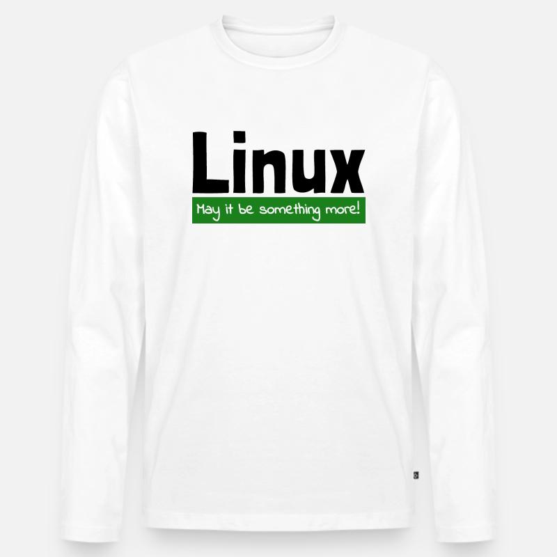 Linux Computer Computerarbeit witzige Sprüche Nerd Männer Premium Bio Langarmshirt