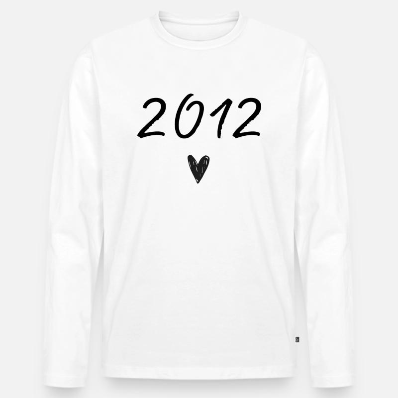 Herzjubiläum 2012 - Männer Premium Bio Langarmshirt - Weiß