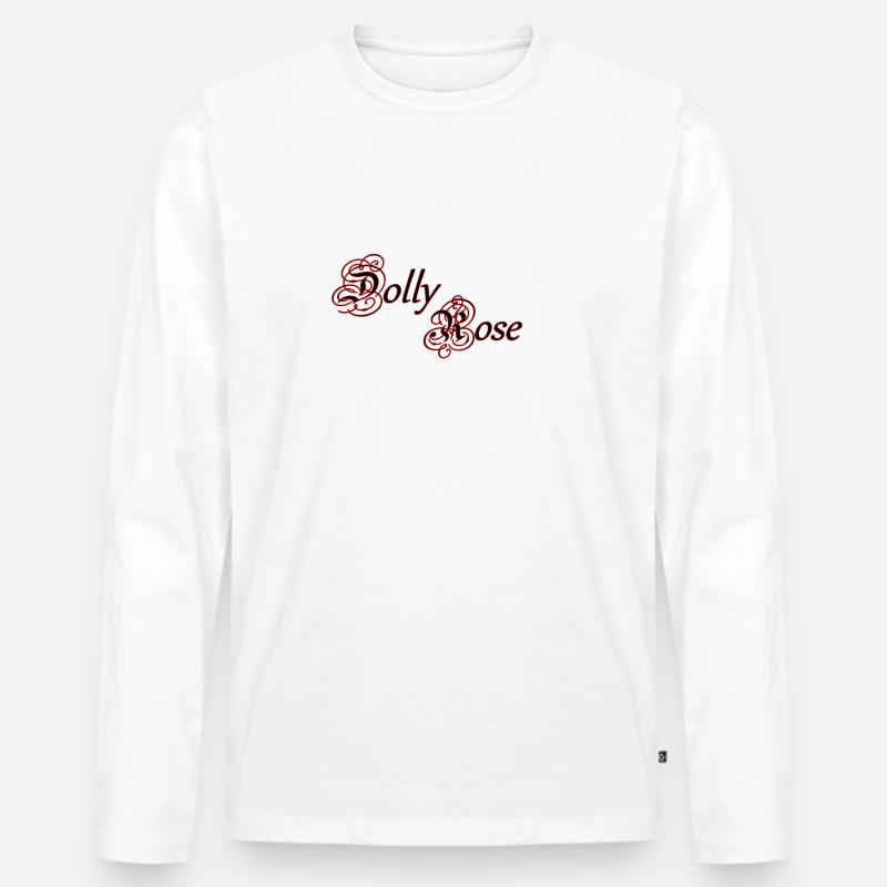 Dolly Rose - Männer Premium Bio Langarmshirt - Weiß