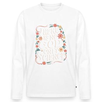 Athéisme, athée, anti-religion, agnostique - T-shirt manches longues Premium bio Homme - blanc - Devant - Nico (187cm)