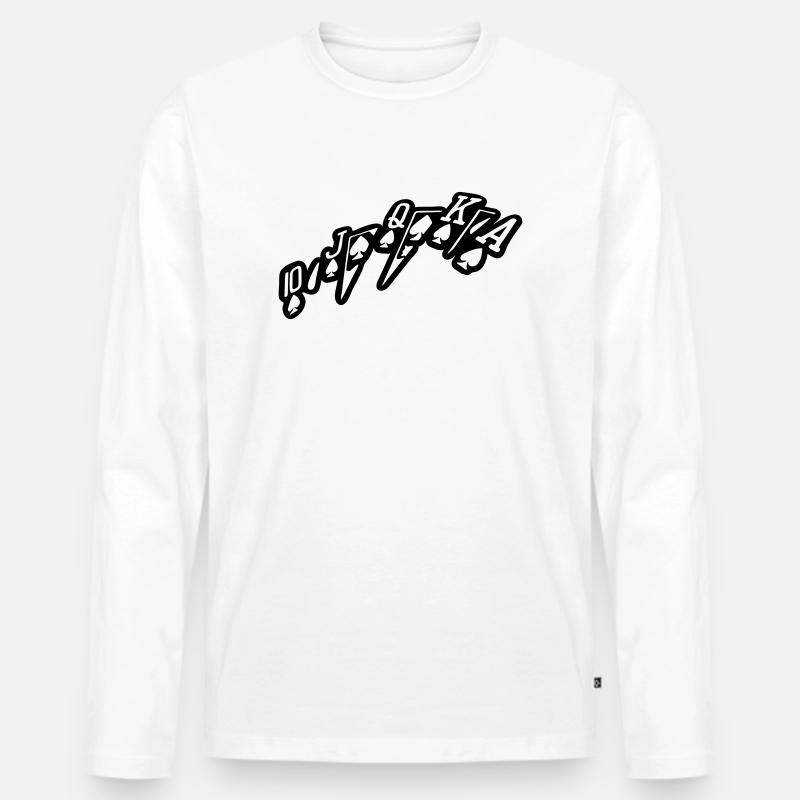 Royal Flush - Männer Premium Bio Langarmshirt - Weiß