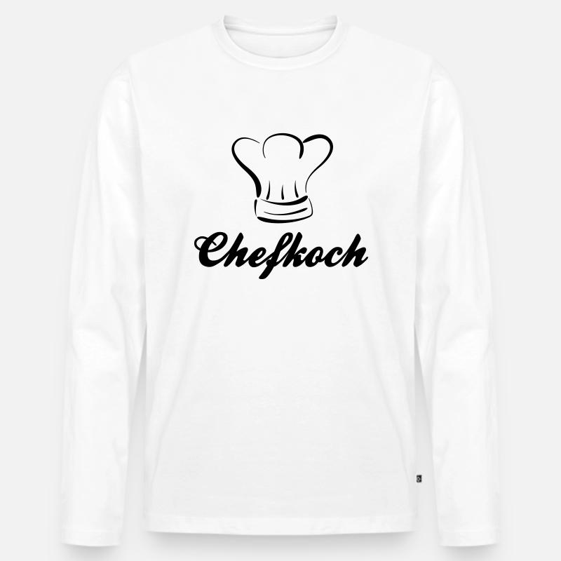 chefkoch - Männer Premium Bio Langarmshirt - Weiß