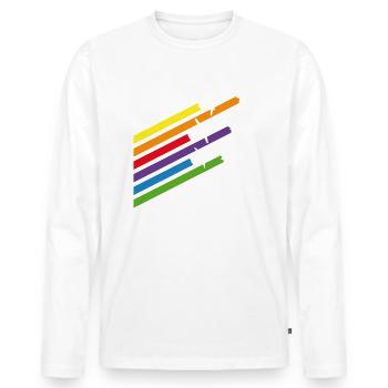Aircrafts - Men's Premium Organic Long Sleeve Shirt - white - Front - Nico (187cm)