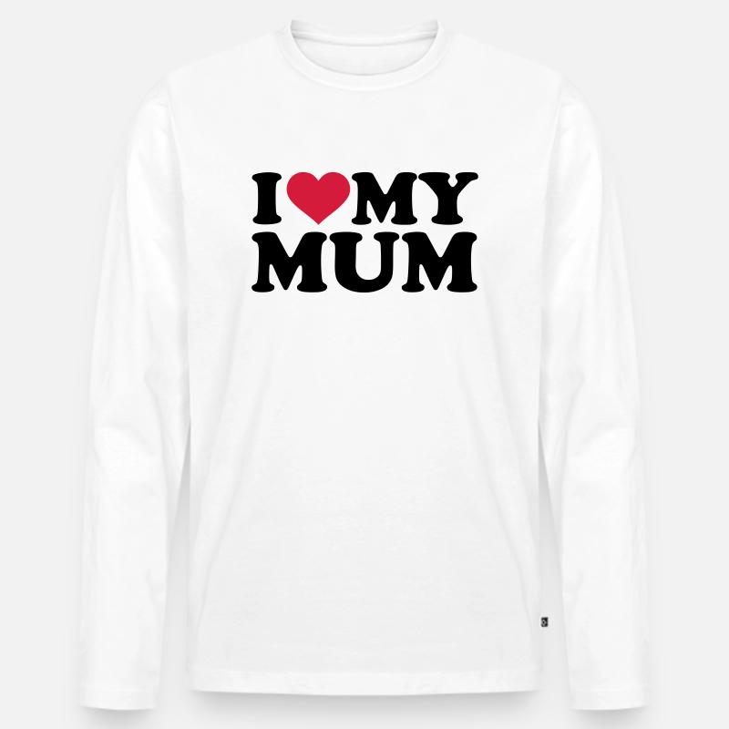 Mama - Männer Premium Bio Langarmshirt - Weiß