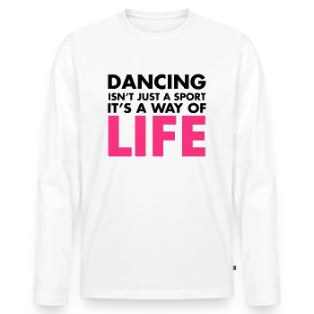 Dancing - Männer Premium Bio Langarmshirt - Weiß - Vorne - Nico (187cm)