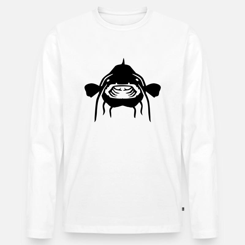 Wels - Männer Premium Bio Langarmshirt - Weiß