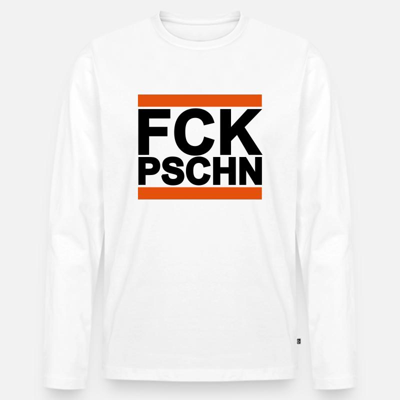 FCK_PSCH - Männer Premium Bio Langarmshirt - Weiß