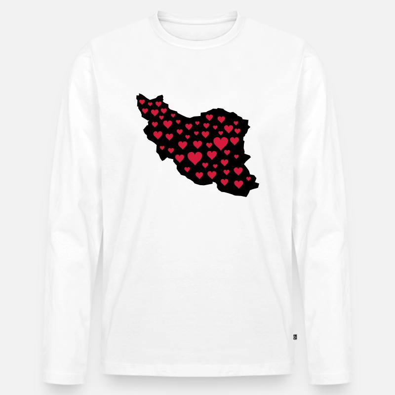 iran_liebe_02 - Männer Premium Bio Langarmshirt - Weiß