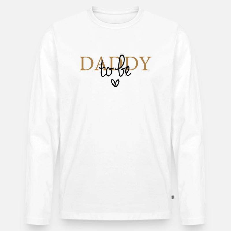 Daddy to be - Männer Premium Bio Langarmshirt - Weiß