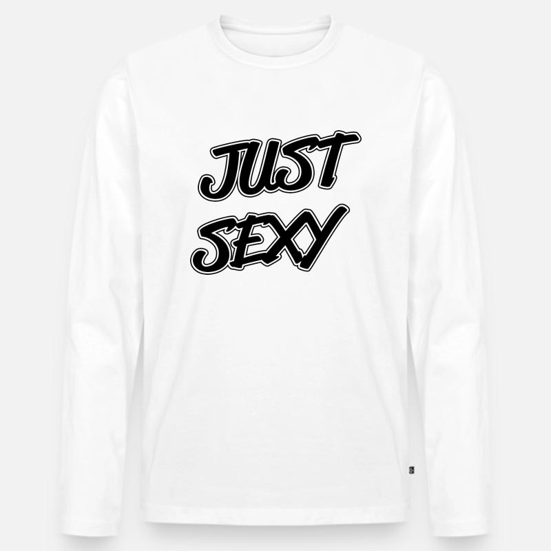 Sehr sexy - Männer Premium Bio Langarmshirt - Weiß