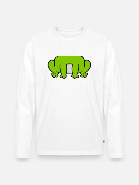Costume small sitting frog - Men's Premium Organic Long Sleeve Shirt - white