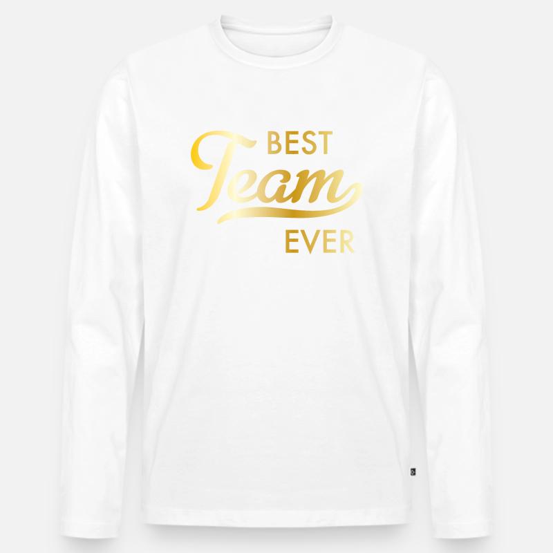 Bestes Team - Männer Premium Bio Langarmshirt - Weiß