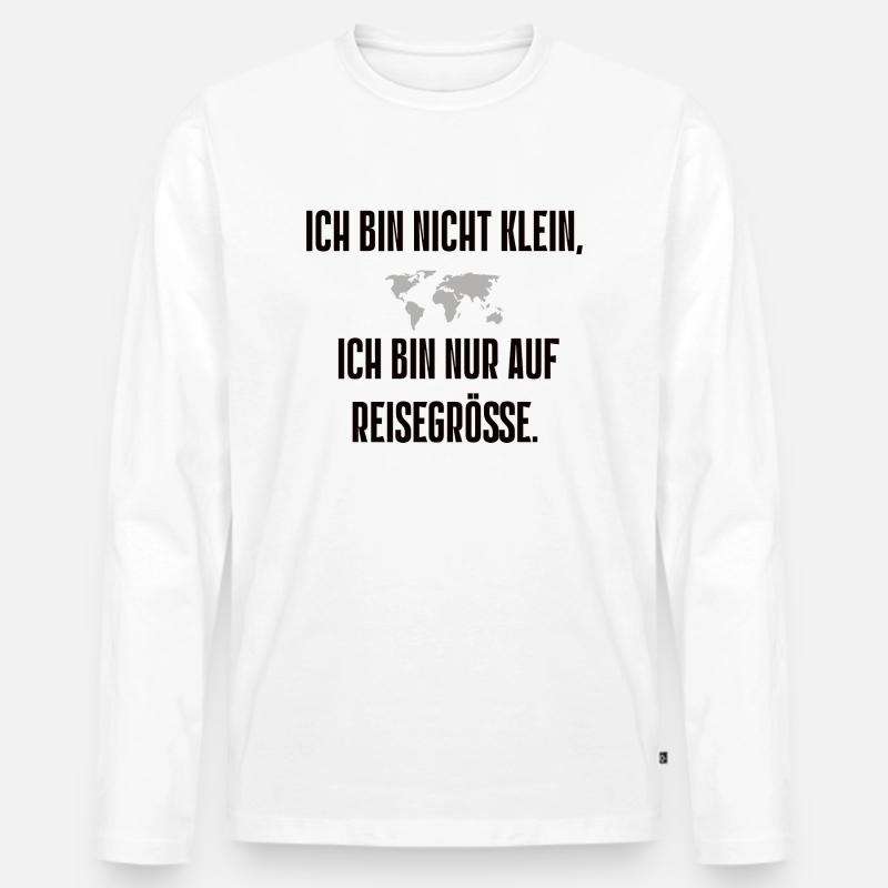 Spruch 9 - Männer Premium Bio Langarmshirt - Weiß