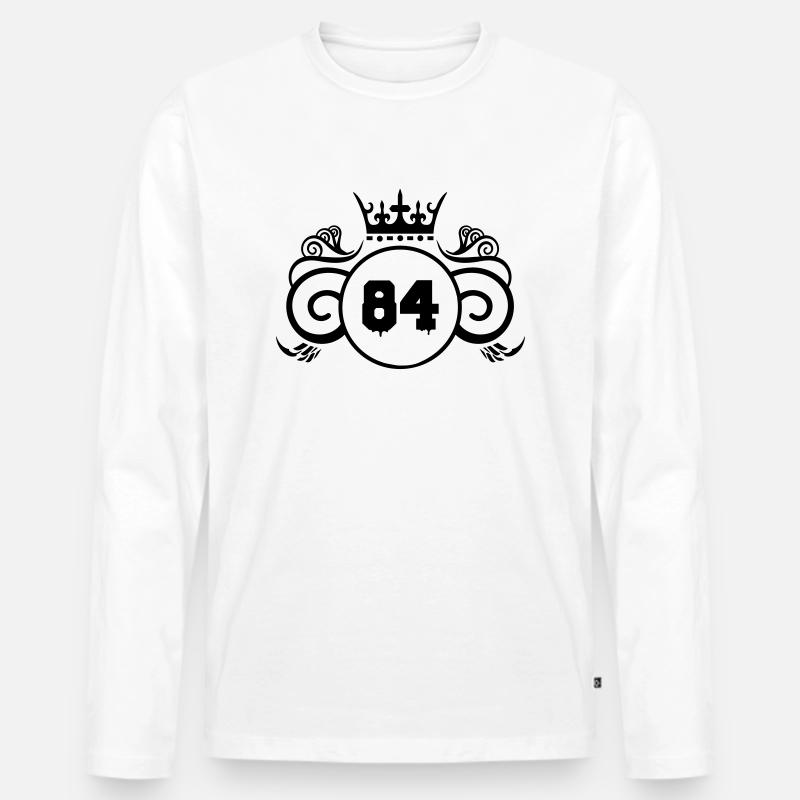wappen 84 - Männer Premium Bio Langarmshirt - Weiß