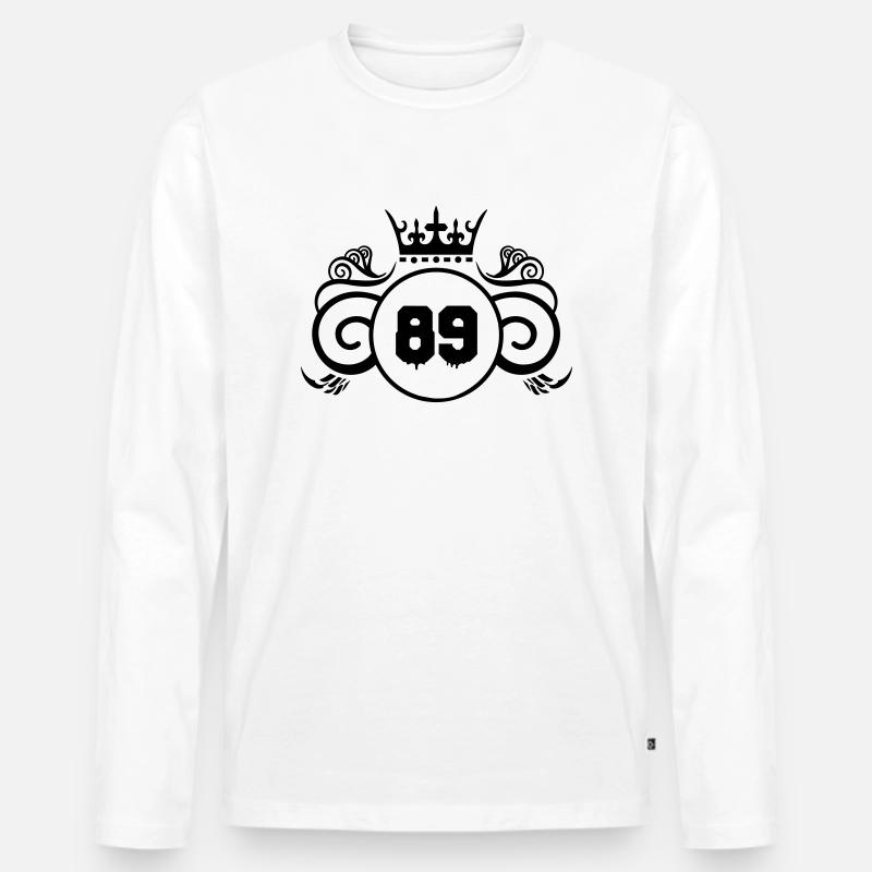 wappen 89 - Männer Premium Bio Langarmshirt - Weiß