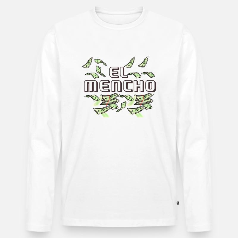 Der el mencho - Männer Premium Bio Langarmshirt - Weiß