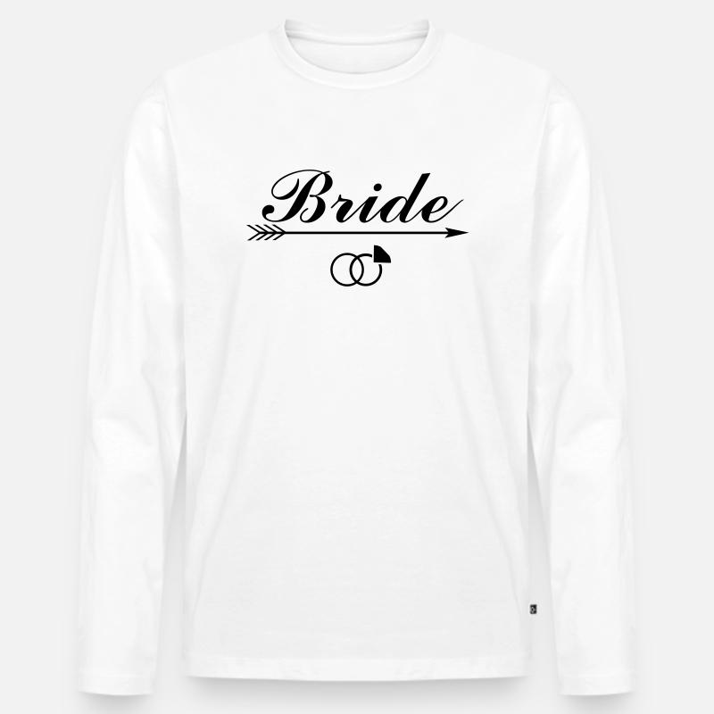 Bride - Männer Premium Bio Langarmshirt - Weiß