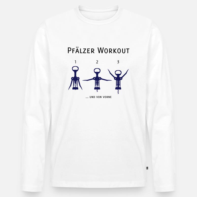 Original Pfälzer Workout - Männer Premium Bio Langarmshirt - Weiß
