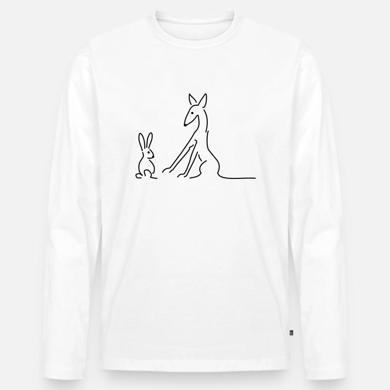 Podenco - Männer Premium Bio Langarmshirt - Weiß