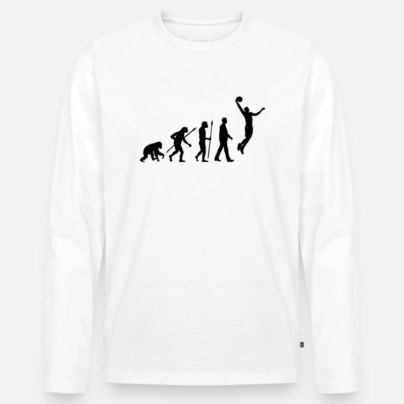 evolution_basketball_102012_a_1c - Männer Premium Bio Langarmshirt - Weiß