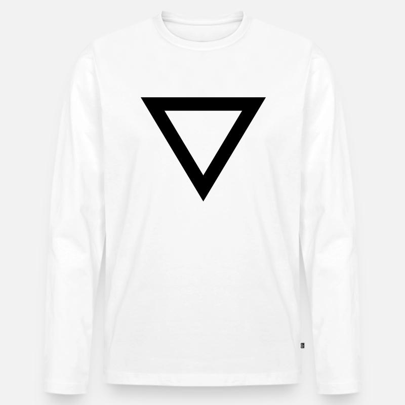 triangle - Männer Premium Bio Langarmshirt - Weiß