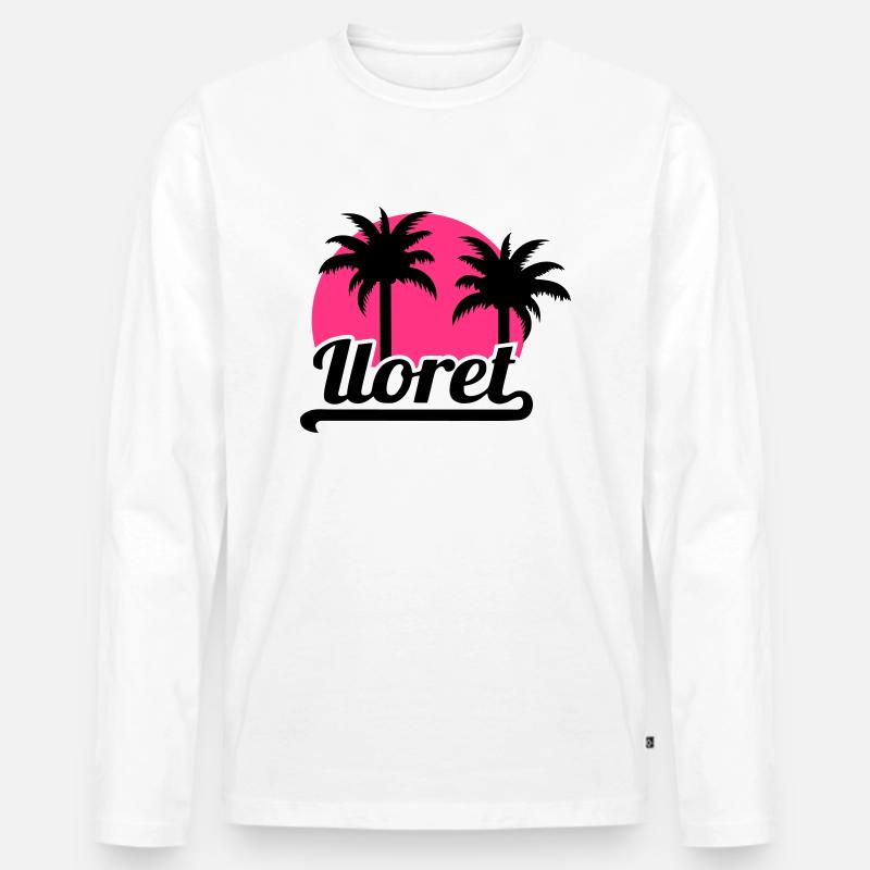 Lloret de mar - Männer Premium Bio Langarmshirt - Weiß