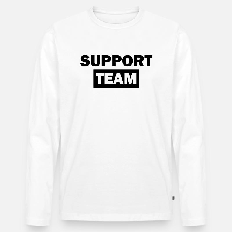 support team - Männer Premium Bio Langarmshirt - Weiß