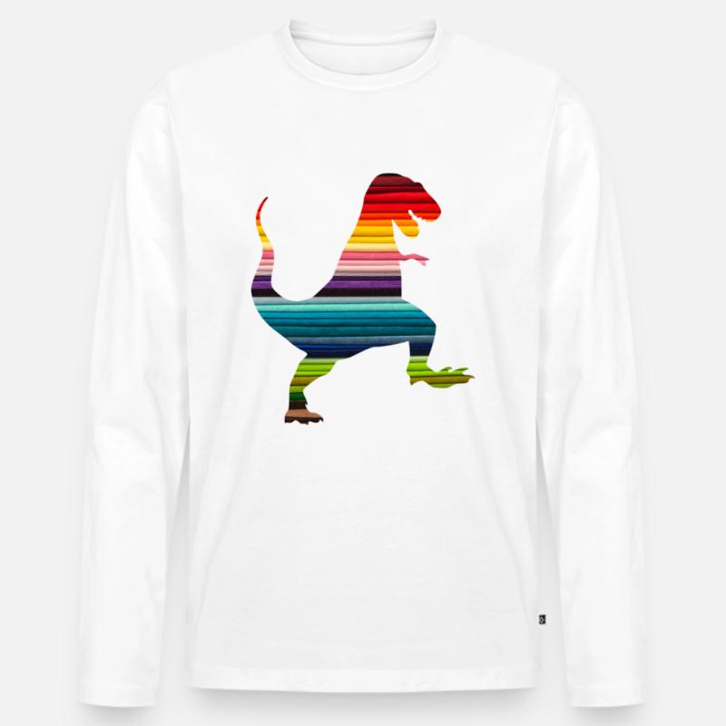 LGBT Rex - Männer Premium Bio Langarmshirt - Weiß