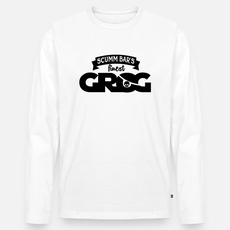 1 - Männer Premium Bio Langarmshirt - Weiß