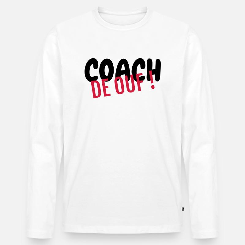 Coach / Coaching / Trainer / Sport - Männer Premium Bio Langarmshirt - Weiß