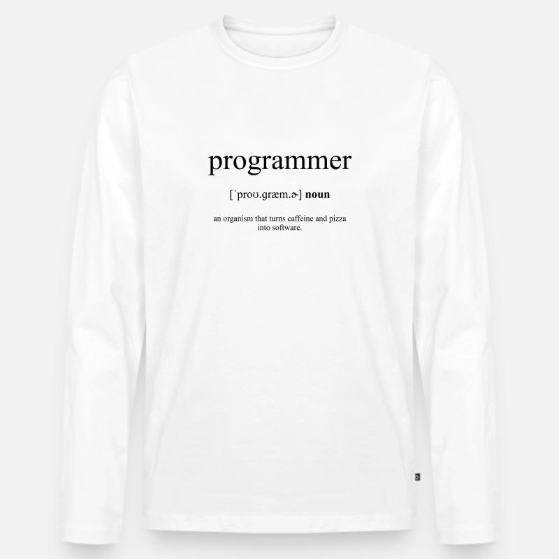 Programmer (Programmierer) Definition Dictionary Männer Premium Bio Langarmshirt