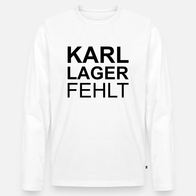 Lustige Sprüche - Männer Premium Bio Langarmshirt - Weiß