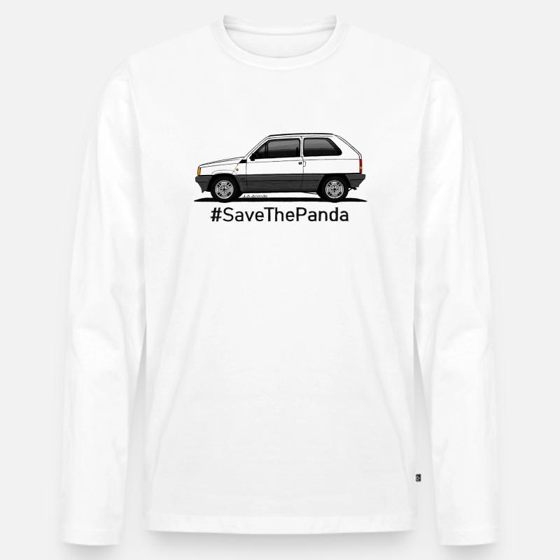 Italienisches Dienstprogramm ikonisch - Männer Premium Bio Langarmshirt - Weiß