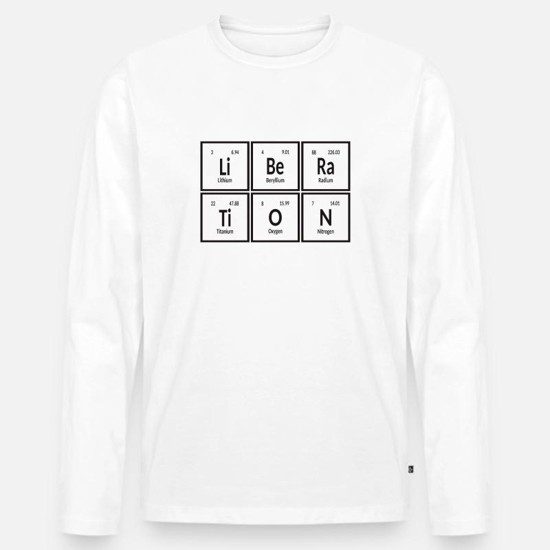 Befreiung | Periodensystem der Elemente - Männer Premium Bio Langarmshirt - Weiß