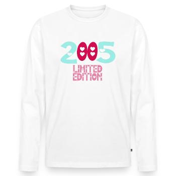 18 years vintage 2005 retro 18th birthday - Men's Premium Organic Long Sleeve Shirt - white - Front - Nico (187cm)