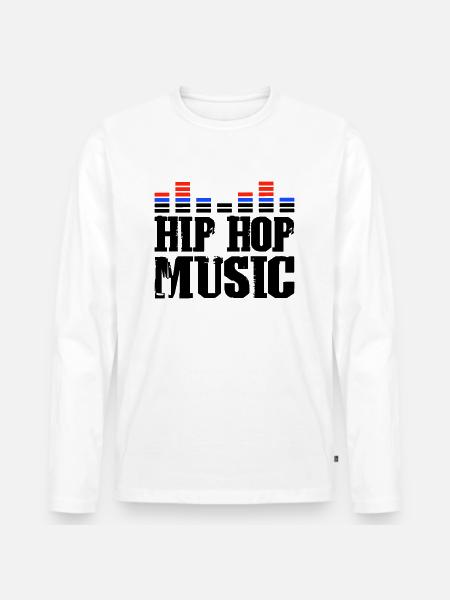 Hip Hop Music - Men's Premium Organic Long Sleeve Shirt - white