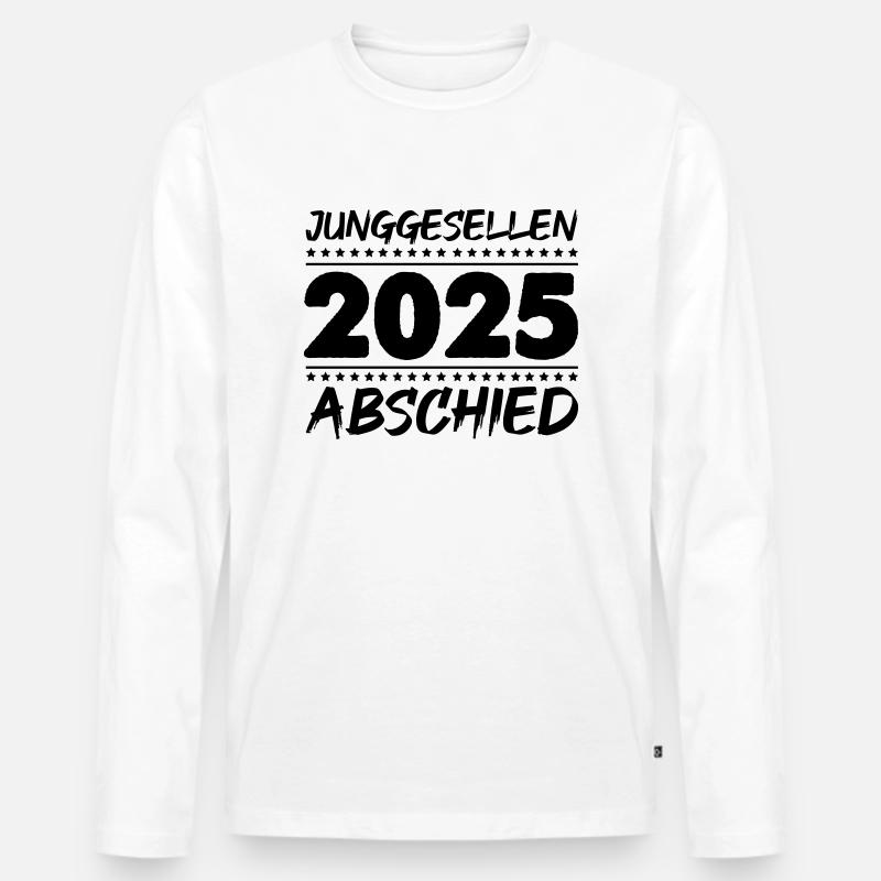 Junggesellenabschied 2025 - Männer Premium Bio Langarmshirt - Weiß