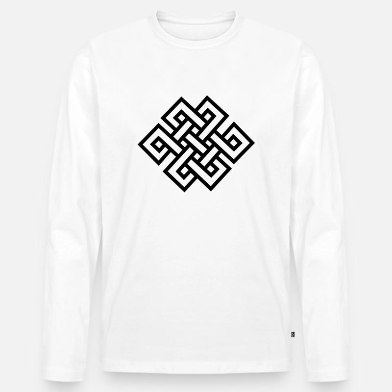endless_knot_1c - Männer Premium Bio Langarmshirt - Weiß