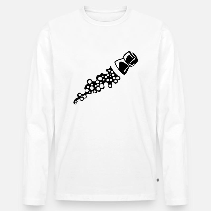 plopp - Männer Premium Bio Langarmshirt - Weiß