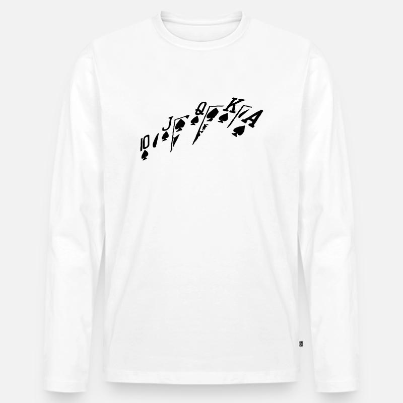 poker_02 - Männer Premium Bio Langarmshirt - Weiß