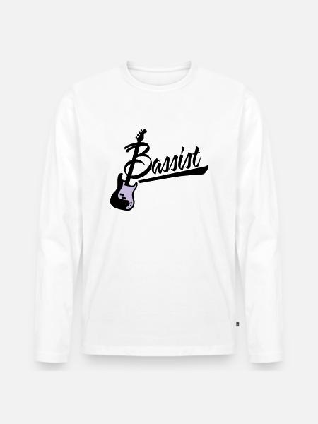 bassist - Männer Premium Bio Langarmshirt - Weiß